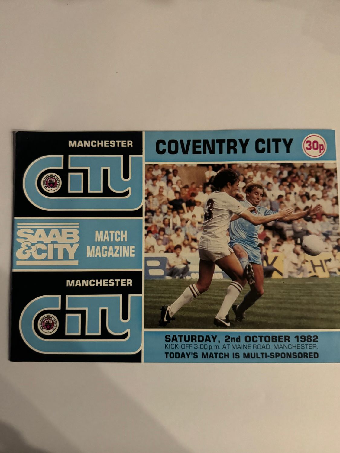 Manchester City v  Coventry City - 2/10/82