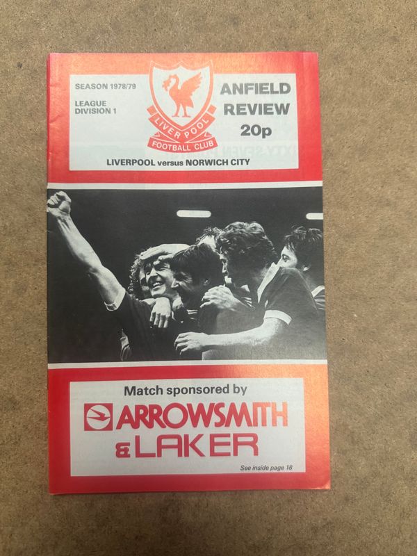 Liverpool v Norwich City - 20/2/79