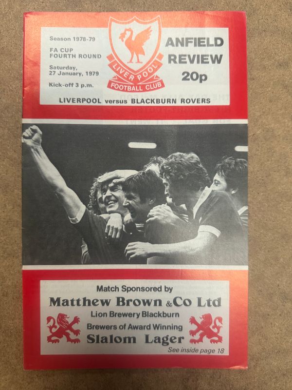 Liverpool v Blackburn Rovers - 27/1/79