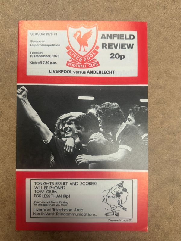 Liverpool v Anderlecht - 19/12/78