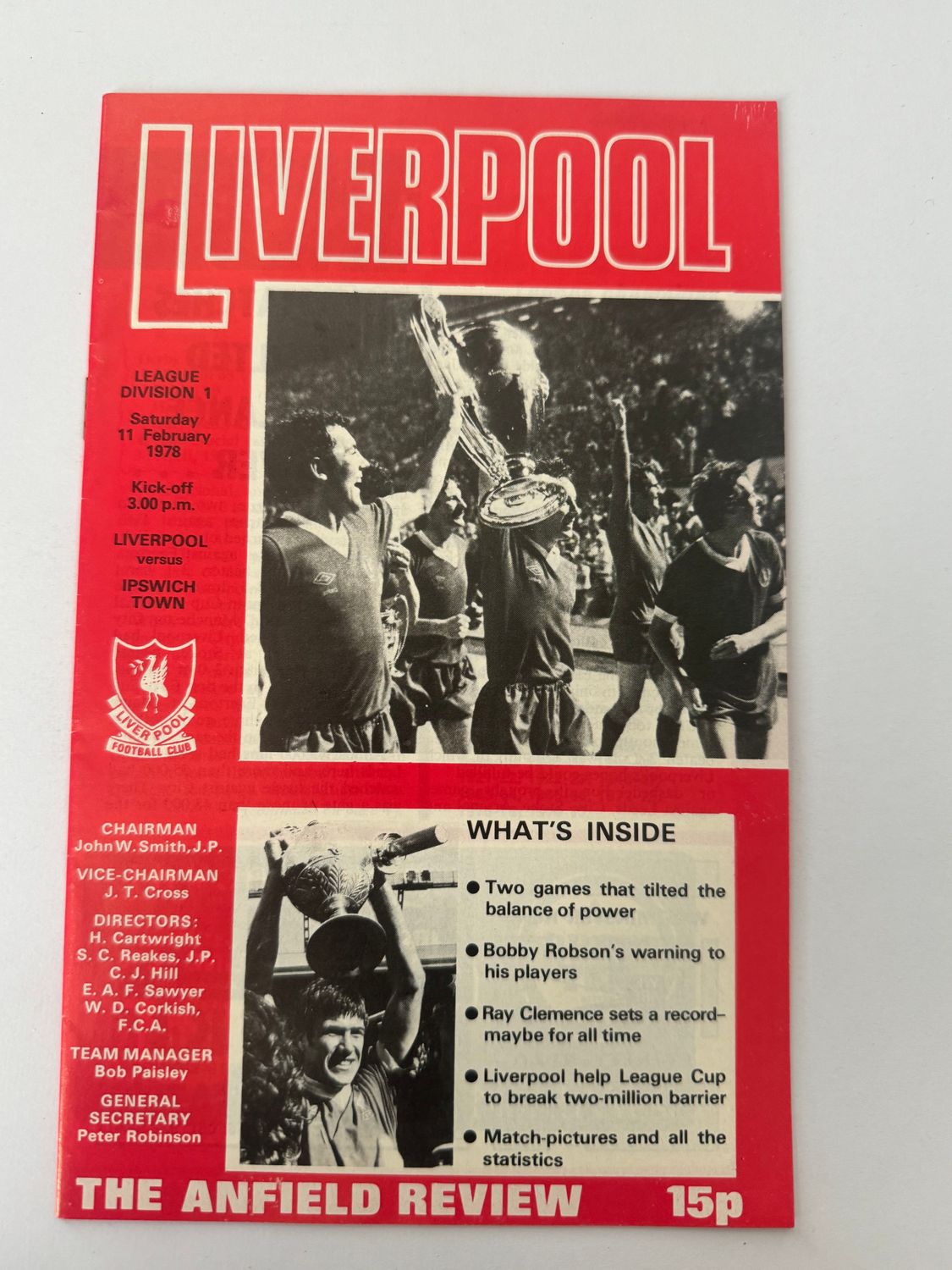 Liverpool v Ipswich Town - 11/2/78