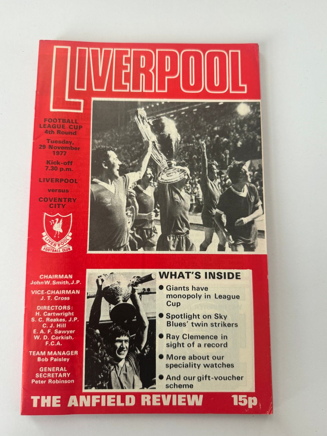 Liverpool v Coventry City - 29/11/77