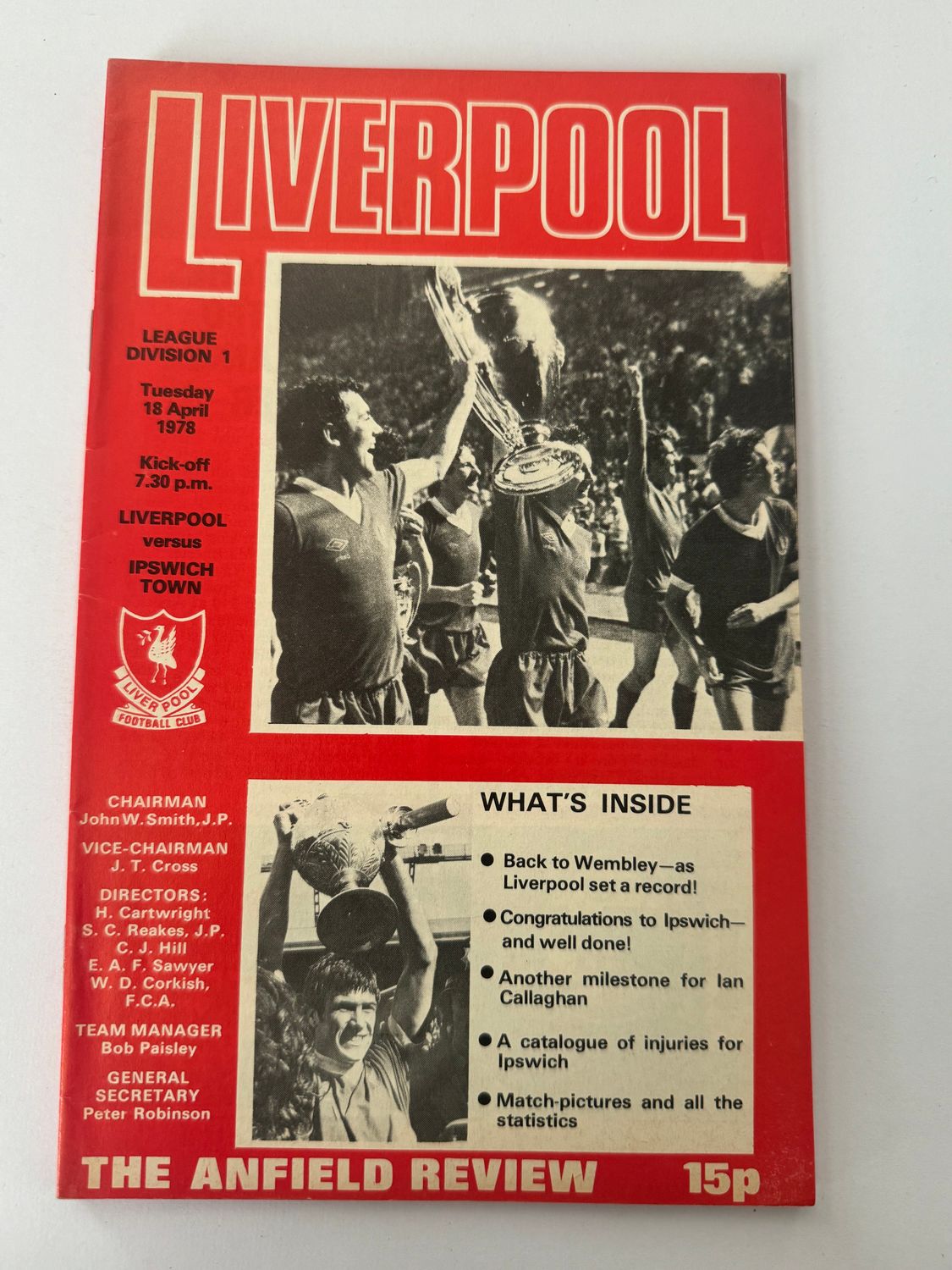 Liverpool v Ipswich Town - 18/4/78