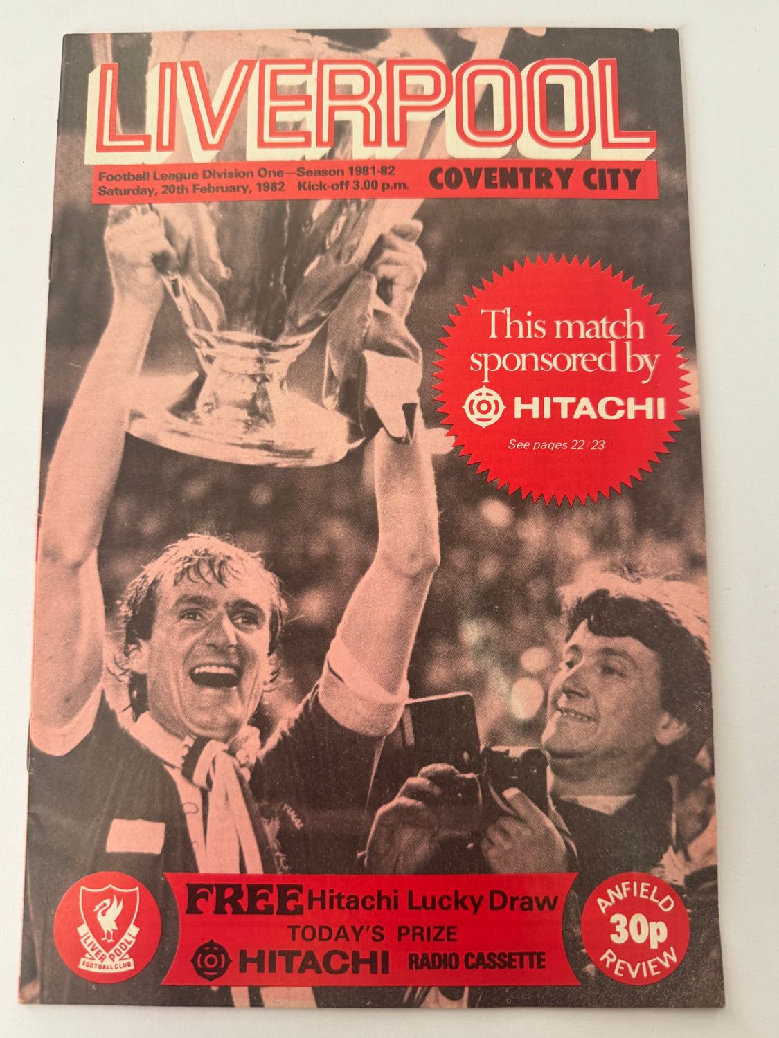 Liverpool v Coventry City - 20/2/82