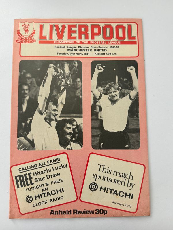 Liverpool v Manchester United - 14/4/81