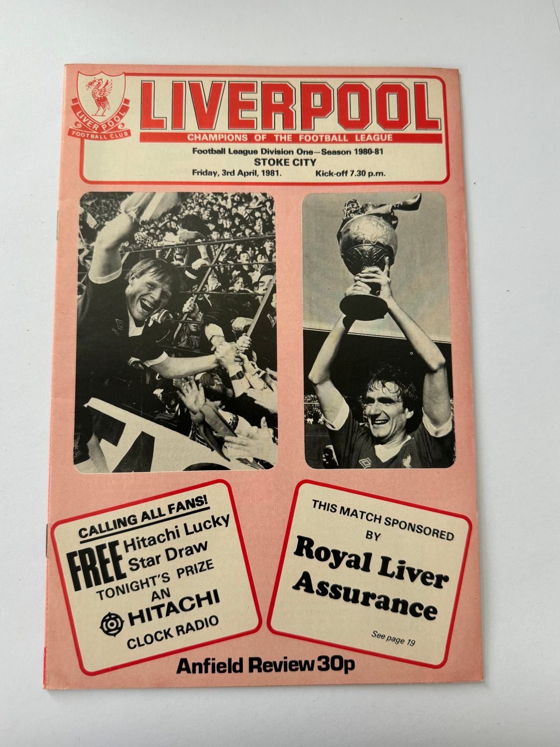 Liverpool v Stoke City - 3/4/81