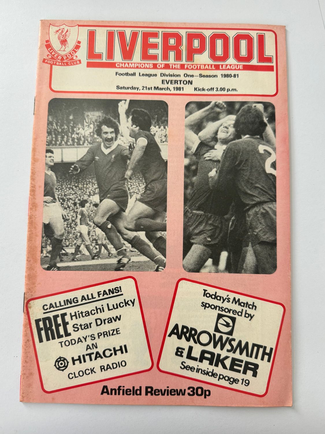 Liverpool v Everton - 21/3/81