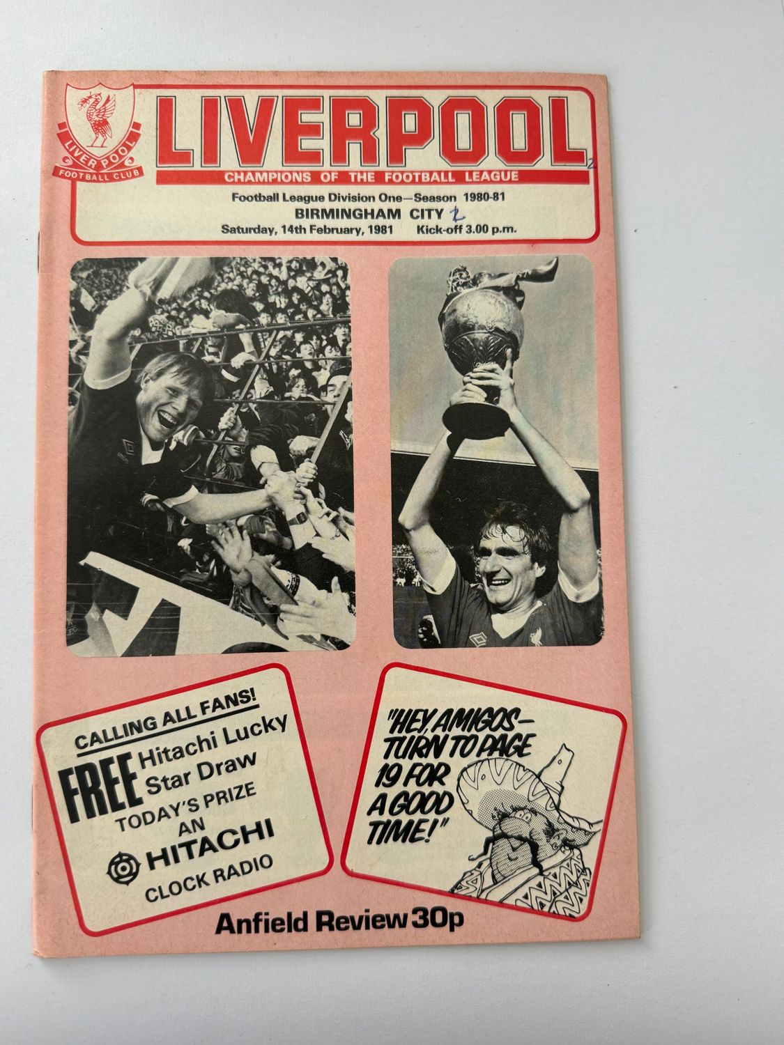 Liverpool v Birmingham City - 14/2/81
