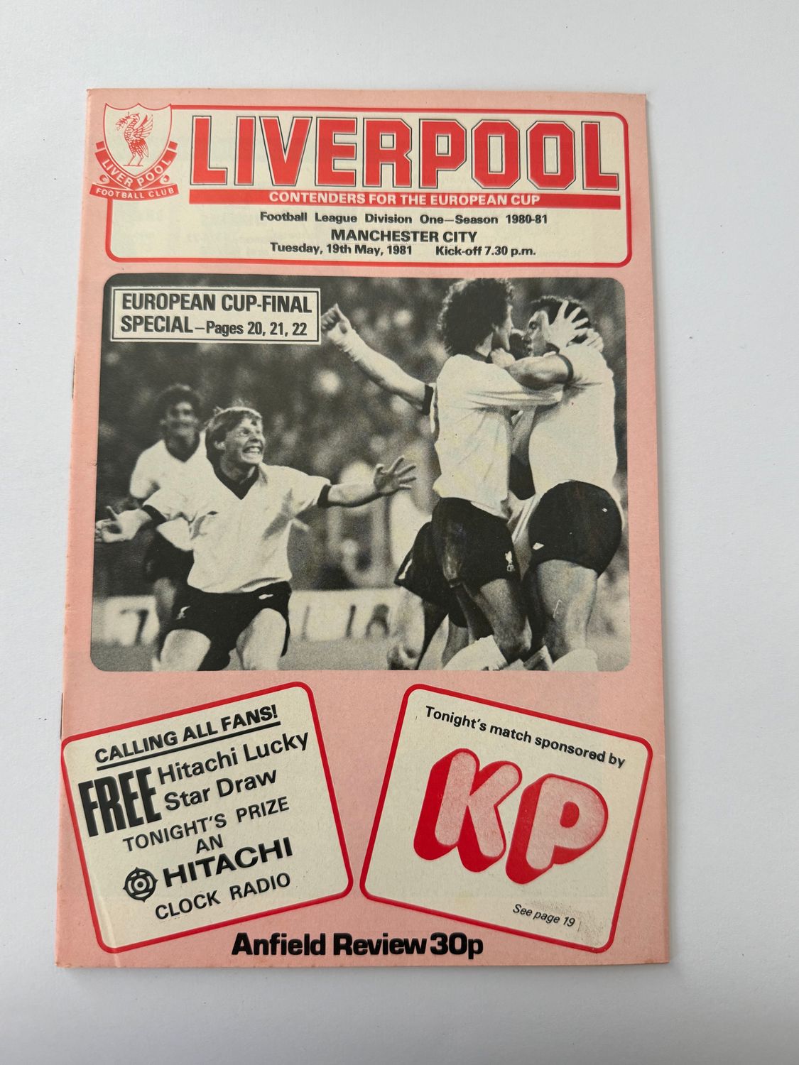 Liverpool v Manchester City - 19/5/81