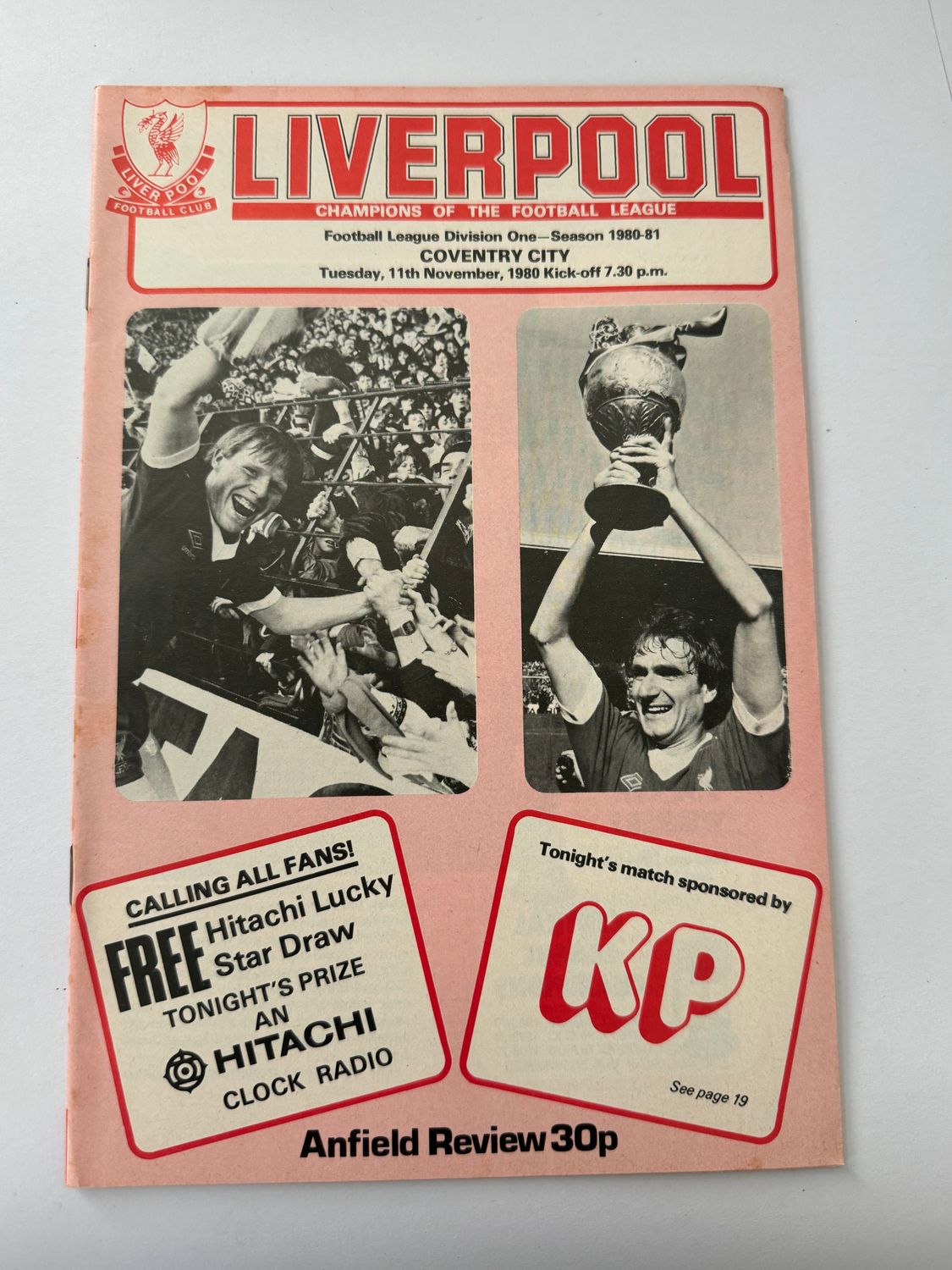 Liverpool v Coventry City - 11/11/80