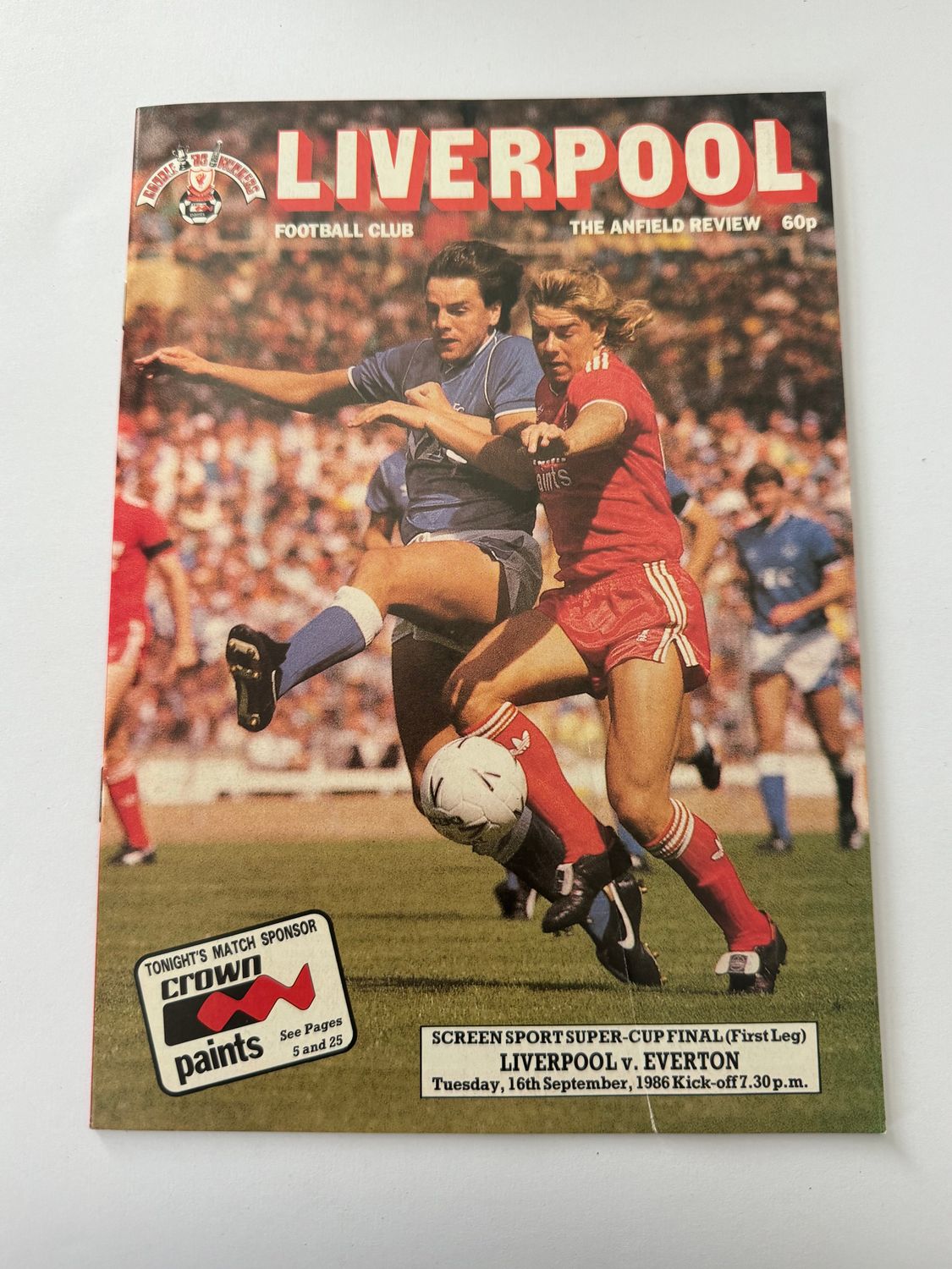 Liverpool v Everton - 16/9/86