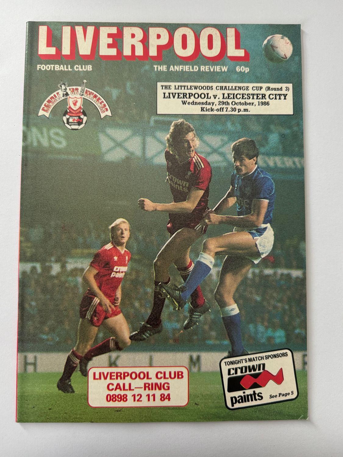 Liverpool v Leicester City - 29/10/86
