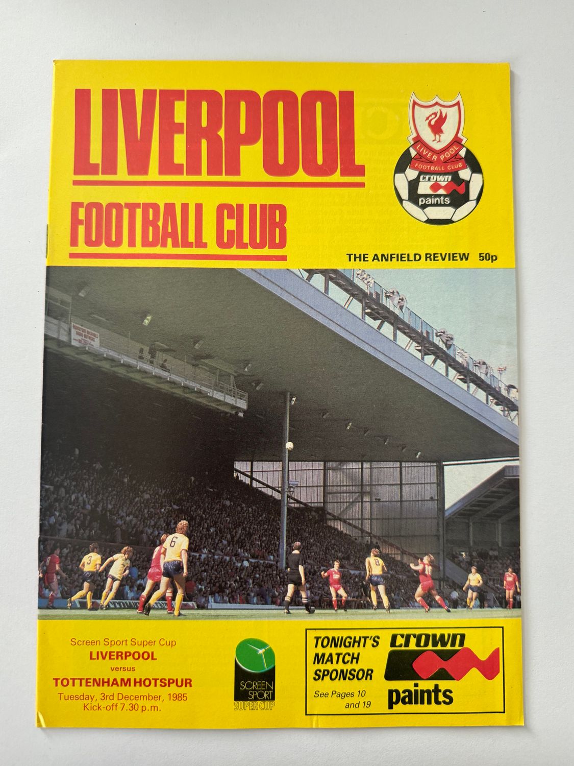 Liverpool v Tottenham Hotspur - 3/12/85