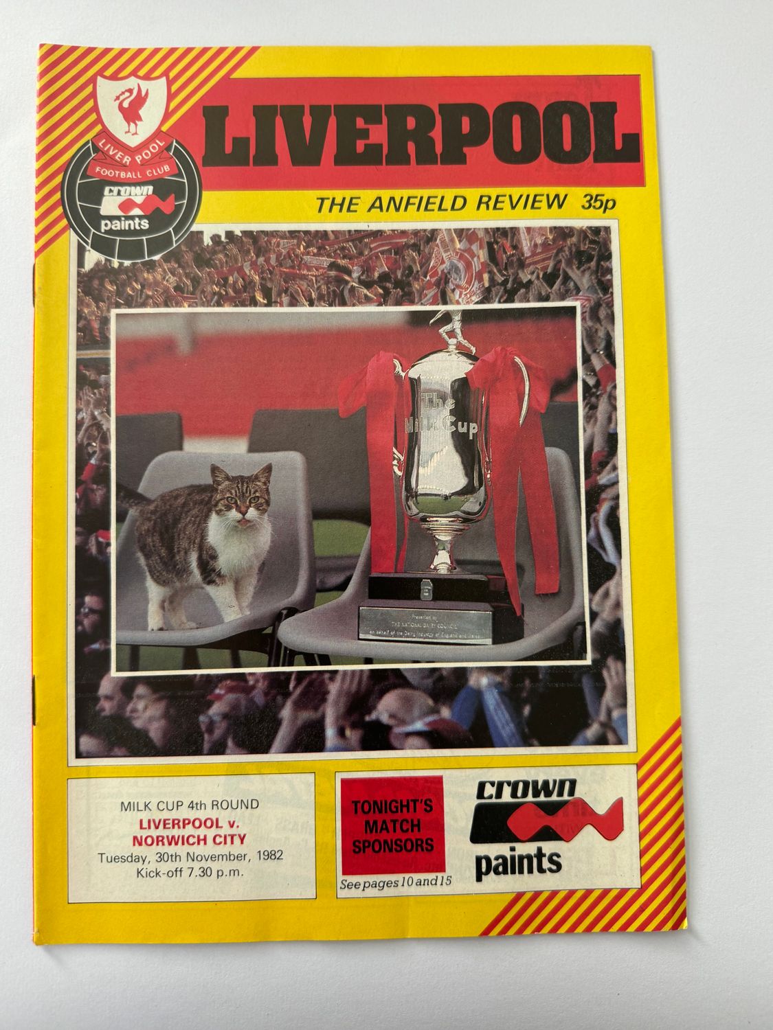 Liverpool v Norwich City - 30/11/82