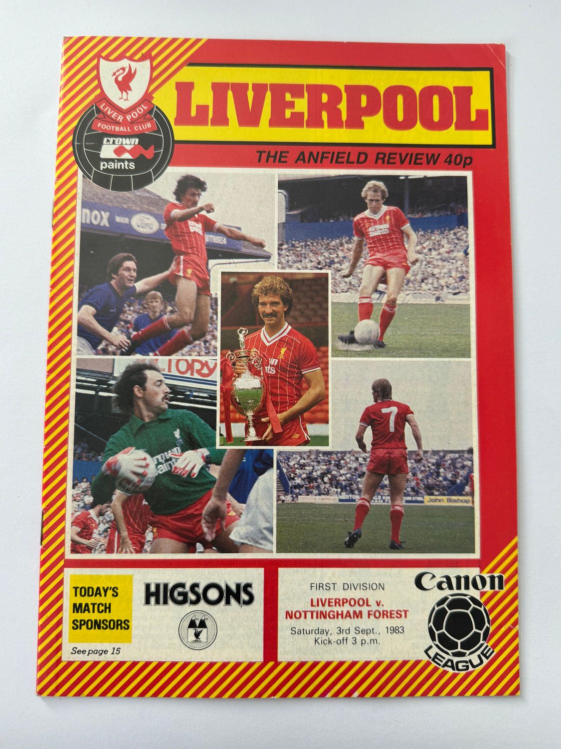 Liverpool v Nottingham Forest - 3/9/83