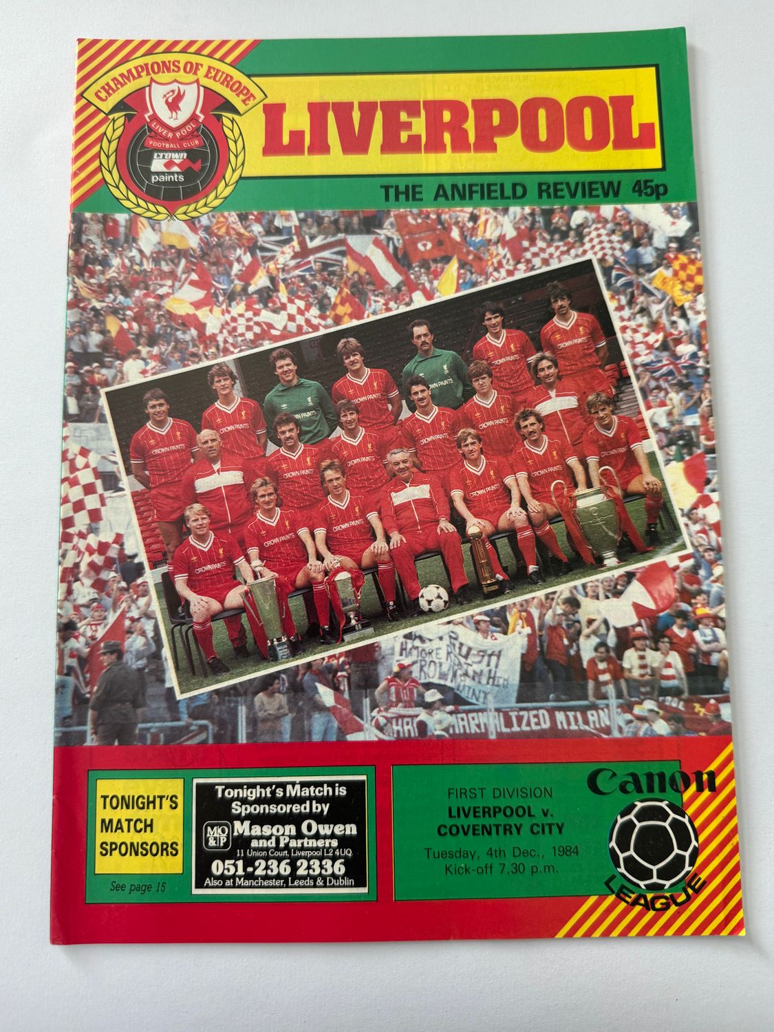 Liverpool v Coventry City  - 4/12/84