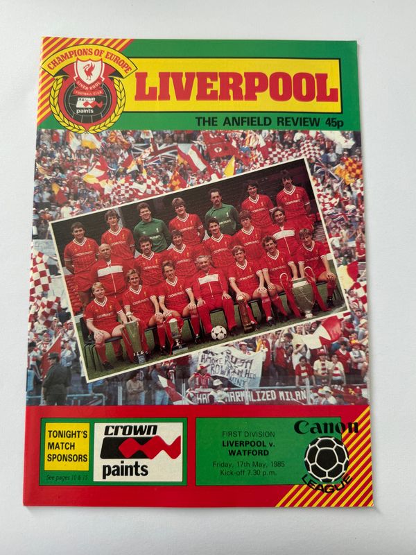 Liverpool v Watford  - 17/5/85