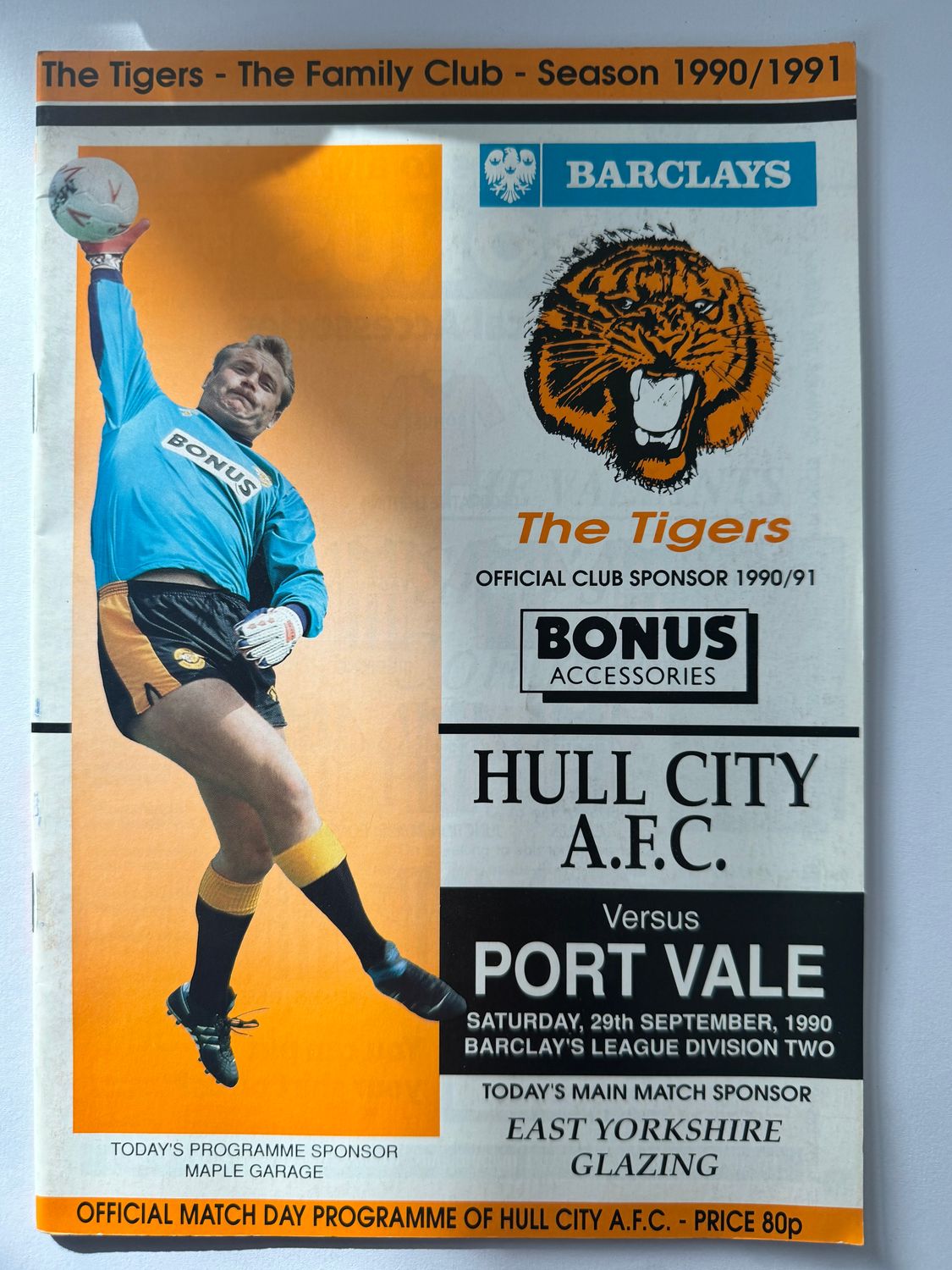 Hull City v Port Vale - 29/9/90