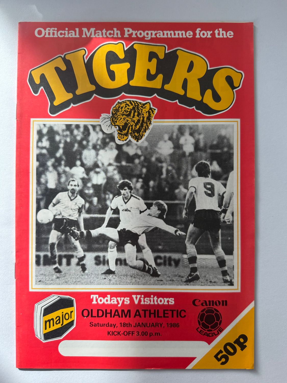 Hull City v Oldham Athletic - 18/1/86