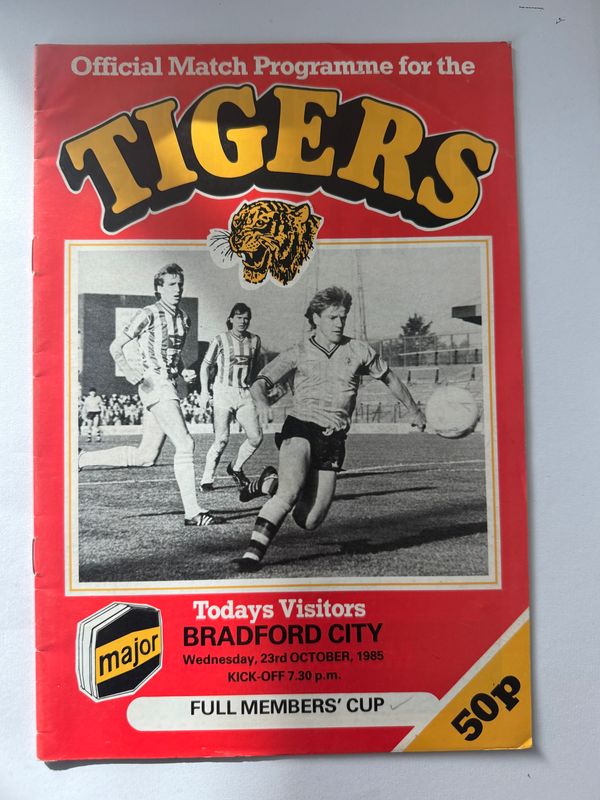 Hull City v Bradford City - 23/10/85