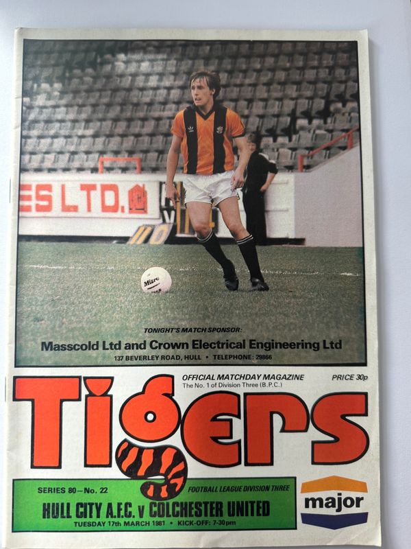 Hull City v Colchester United - 17/3/81