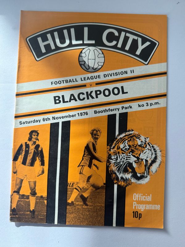 Hull City v Blackpool - 6/11/76