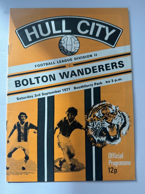 Hull City v Bolton Wanderers - 3/9/77
