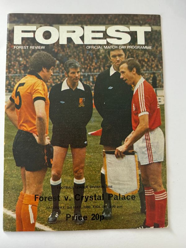 Nottingham Forest v Crystal Palace - 3/5/80