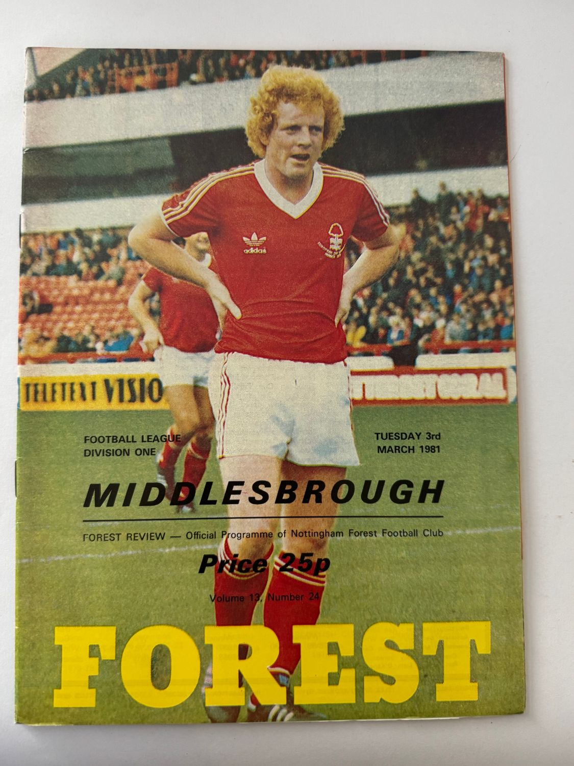 Nottingham Forest v Middlesbrough - 3/3/81