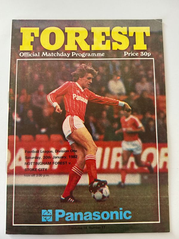 Nottingham Forest v Stoke City - 30/1/82