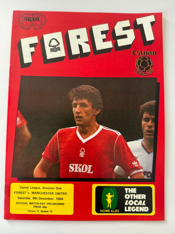 Nottingham Forest v Manchester United - 8/12/84