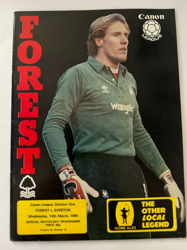 Nottingham Forest v Everton - 14/3/84