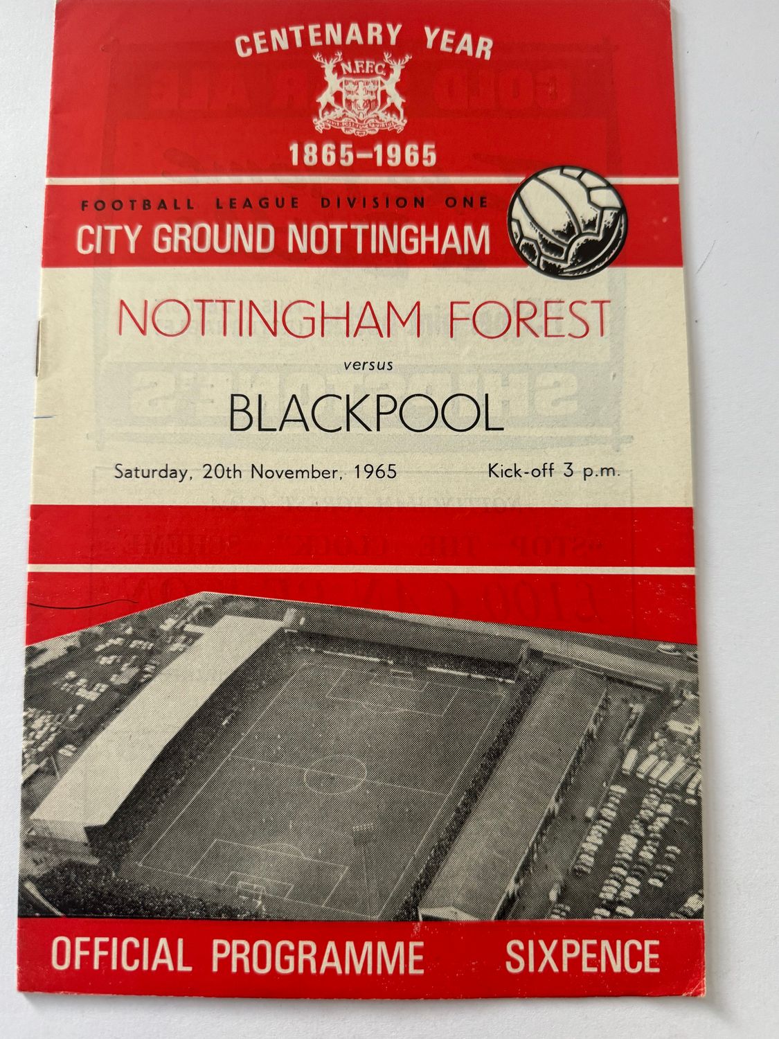 Nottingham Forest v Blackpool - 20/11/65