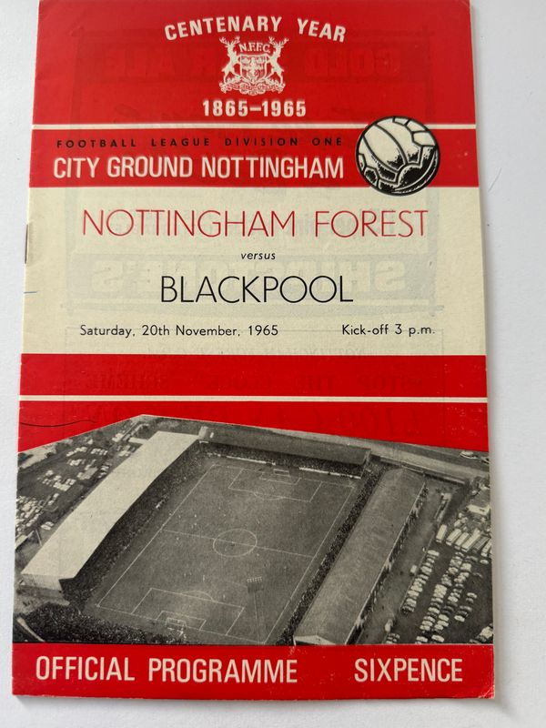Nottingham Forest v Blackpool - 20/11/65
