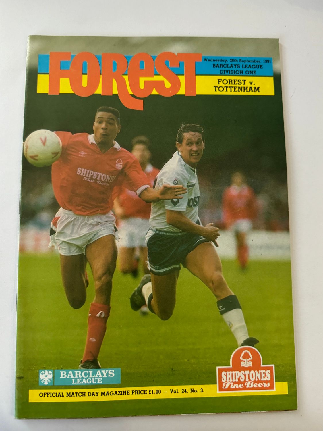 Nottingham Forest v Tottenham Hotspur - 28/9/91