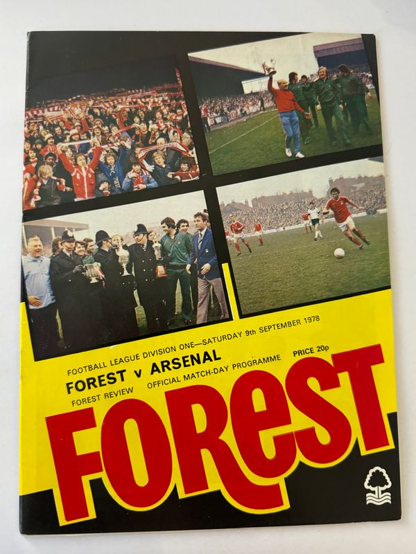 Nottingham Forest v Arsenal - 9/9/78