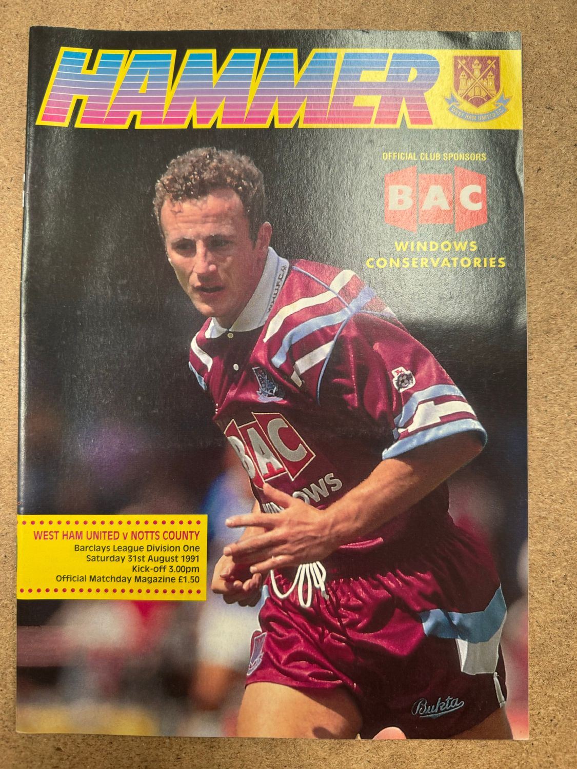West Ham United v  Notts County - 31/8/91