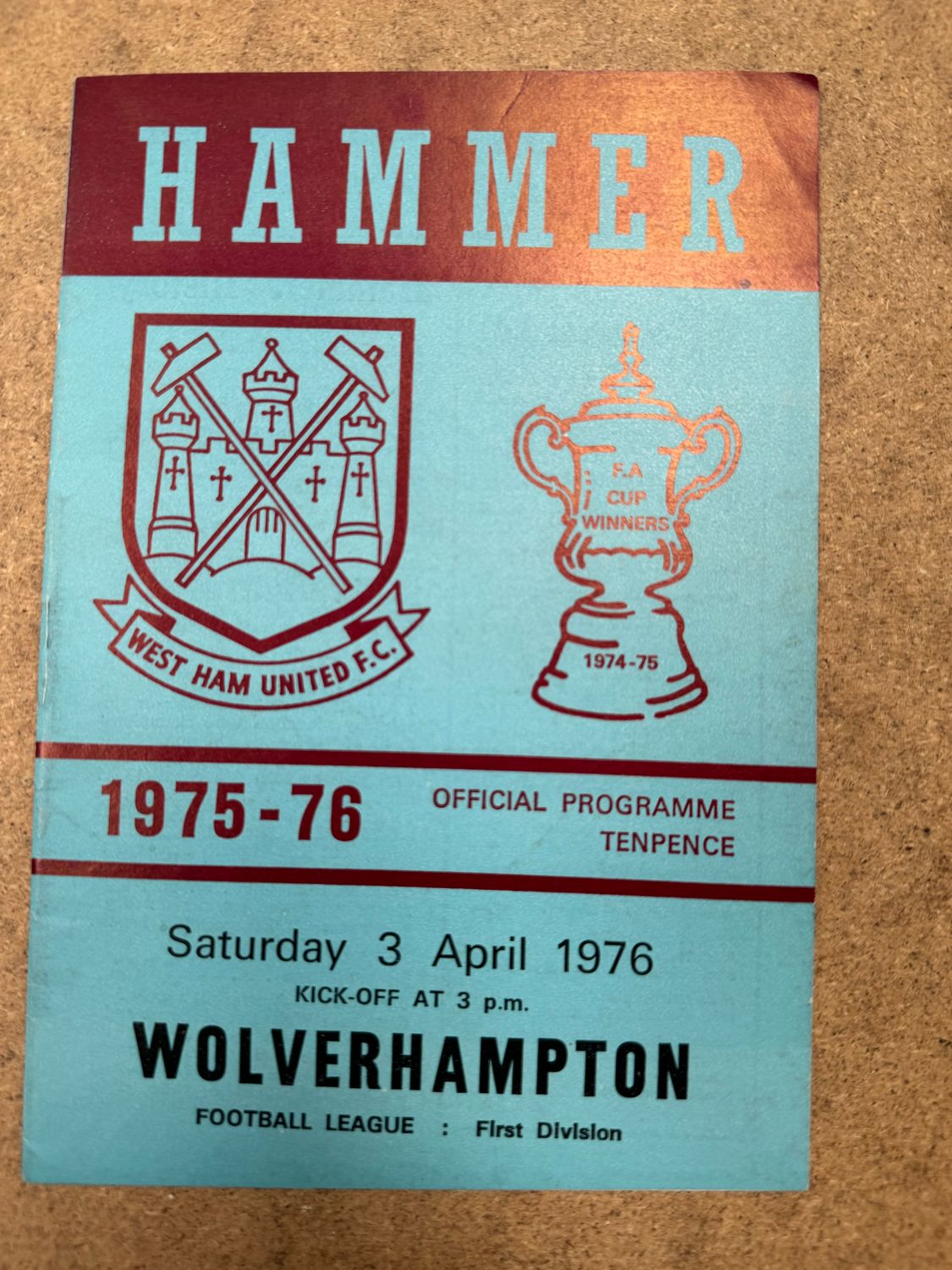 West Ham United v  Wolves - 3/4/76