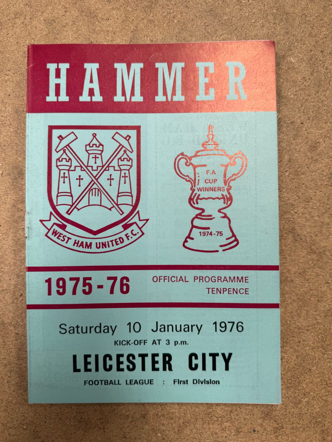 West Ham United v  Leicester City - 10/1/76