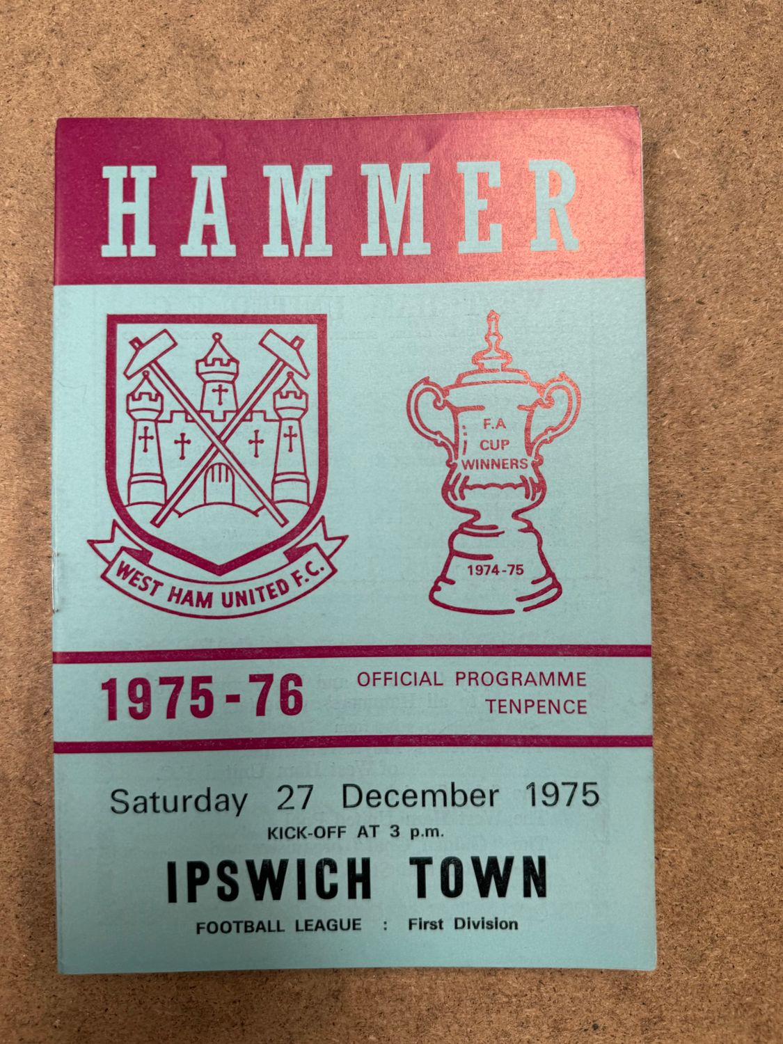 West Ham United v  Ipswich Town - 27/12/75
