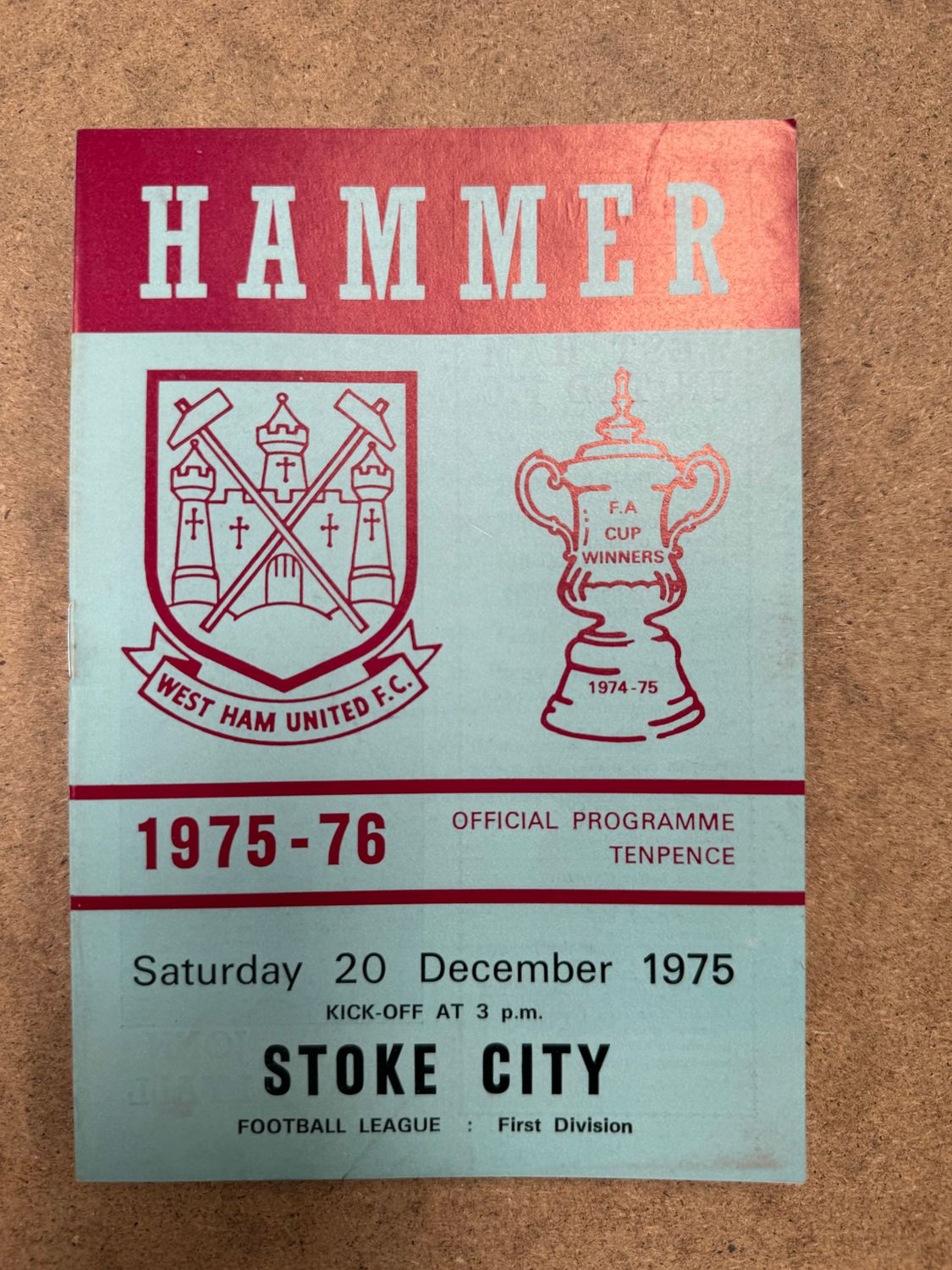West Ham United v  Stoke City - 20/12/75