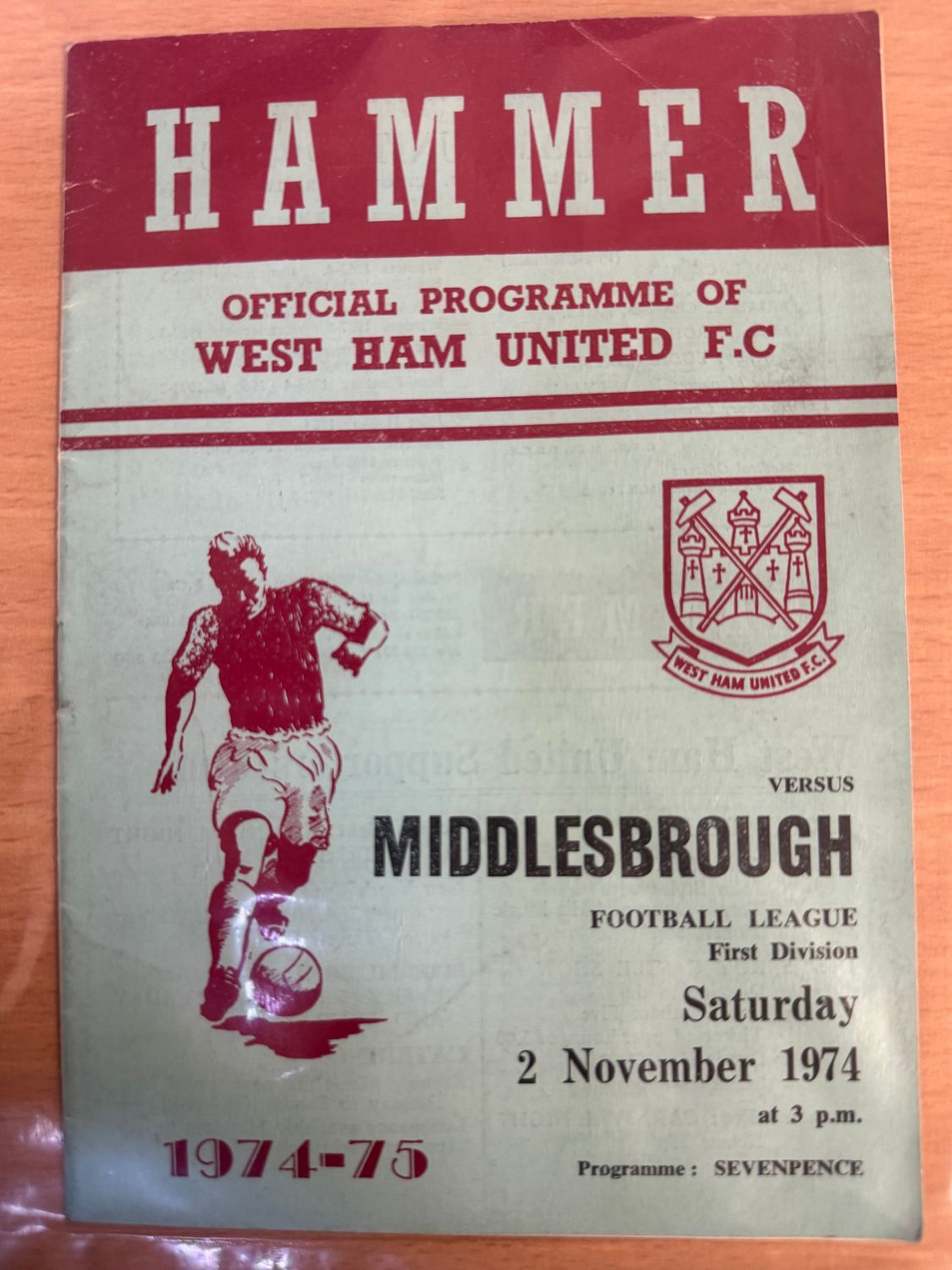West Ham United v  Middlesbrough - 2/11/74