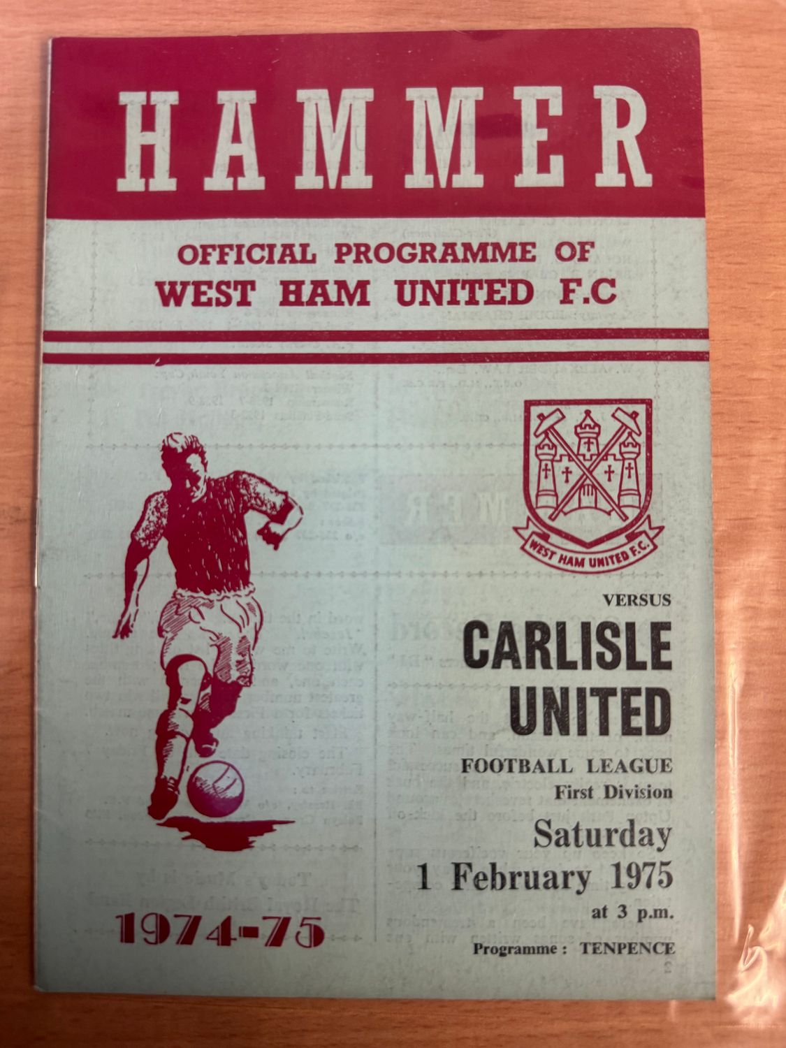 West Ham United v  Carlisle United - 1/2/75