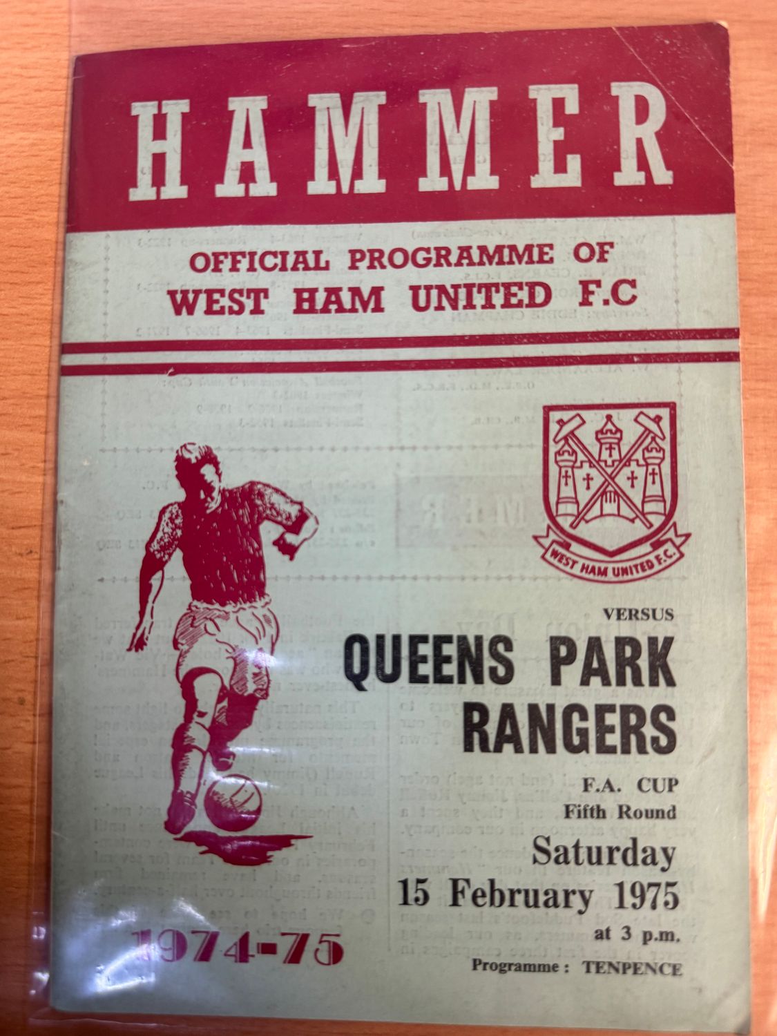 West Ham United v  QPR - 15/2/75