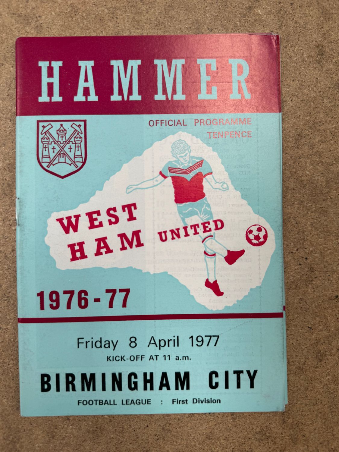 West Ham United v  Birmingham City - 8/4/77