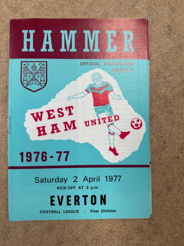 West Ham United v  Everton - 2/4/77