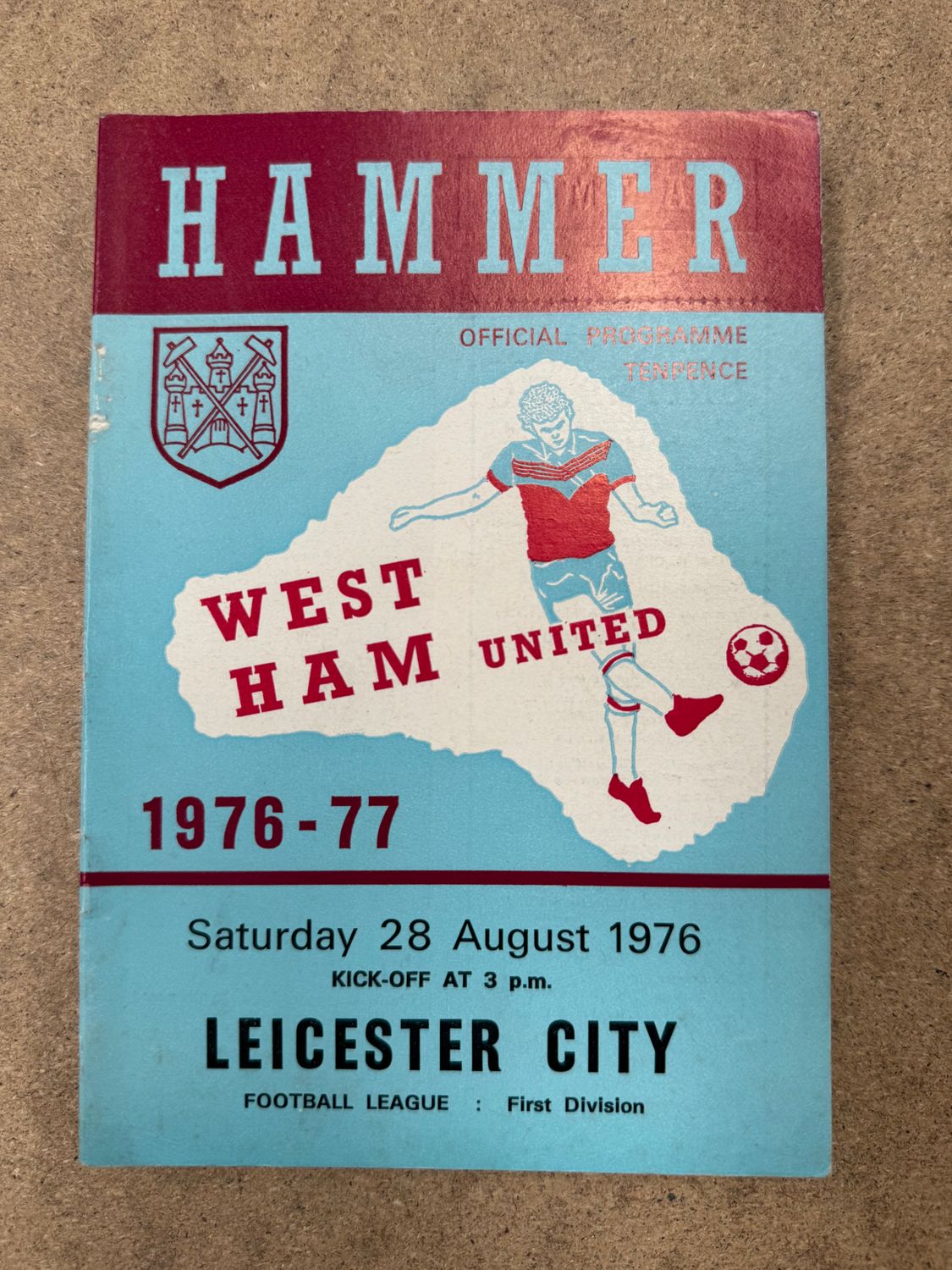 West Ham United v  Leicester City - 28/8/76