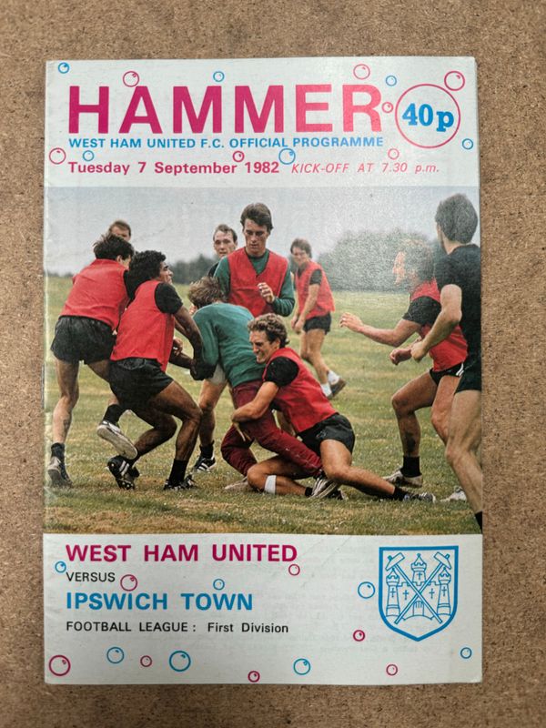West Ham United v  Ipswich Town - 7/9/82