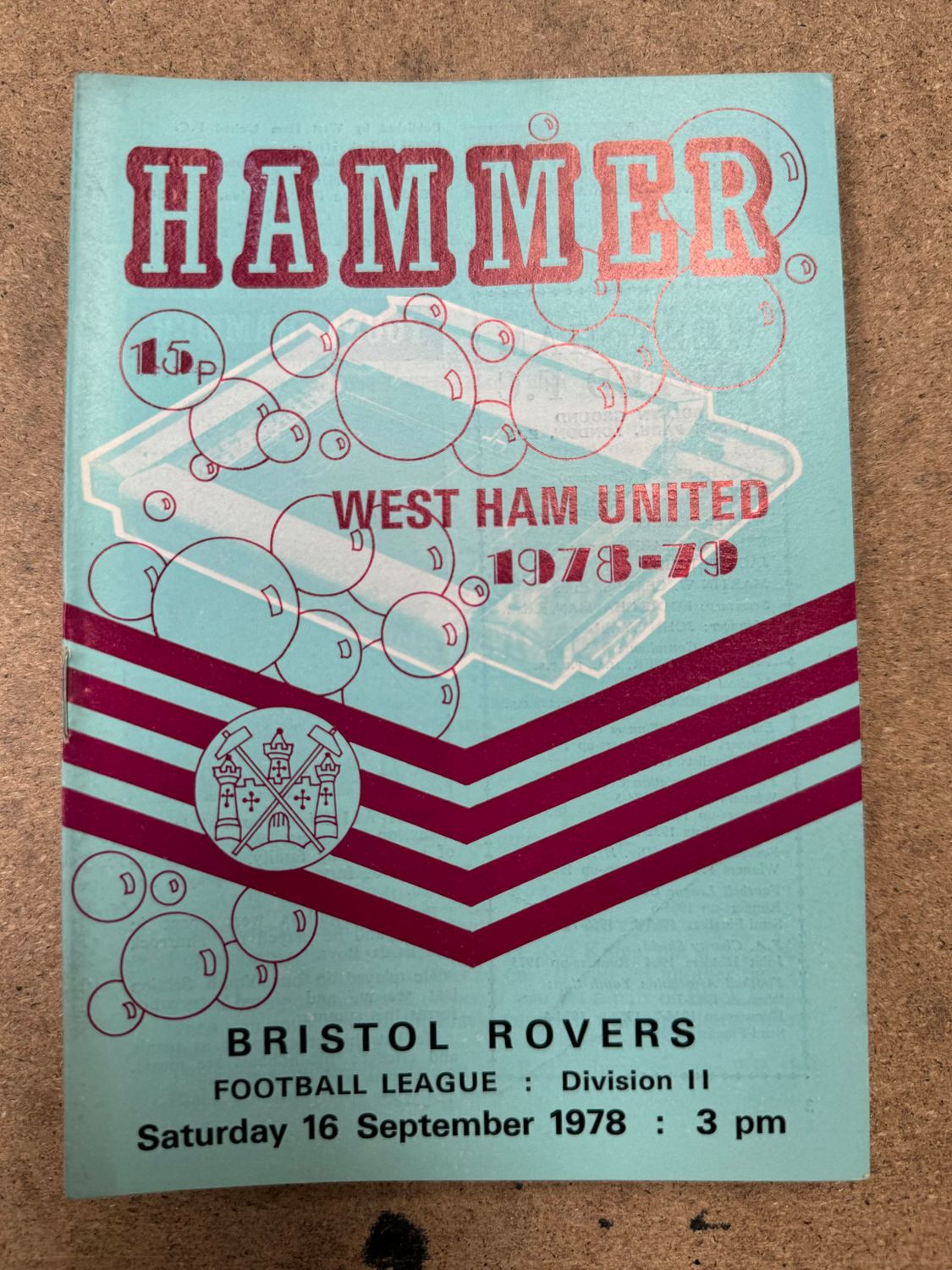 West Ham United v  Bristol Rovers - 16/9/78