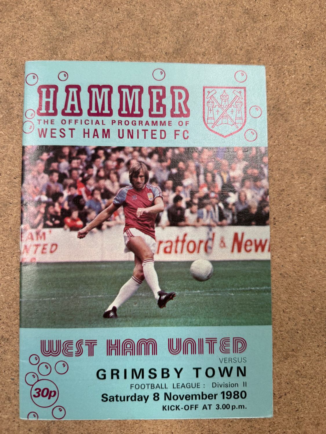 West Ham United v  Grimsby Town - 8/11/80